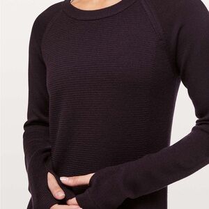 Lululemon Athletica | 100% Merino Wool Dark Purple Knit Sweater